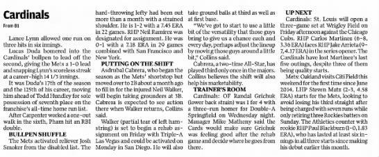 Reyes Hit in 9th Lifts Mets Over Cards (2 of 2)