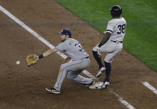 Maybin makes bid to keep spot with HR, Yanks beat Rays 6-3
