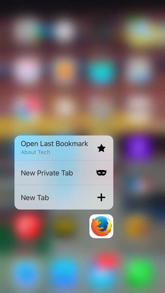 How to Use 3D Touch in Firefox for iOS