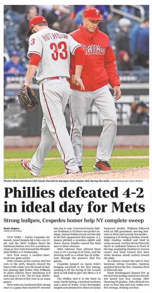 Phillies Defeated 4-2 in Ideal Day for Mets