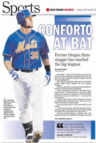Conforto at Bat: Former Oregon State Slugger Has Reached the Big Leagues (1 of 2)