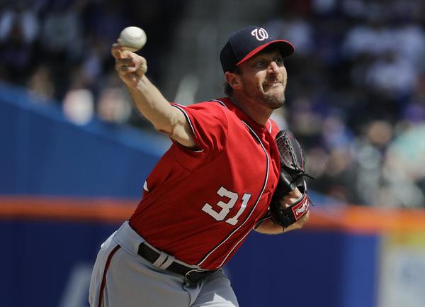 Scherzer gets 1st win, Nats beat wild Mets 12-9